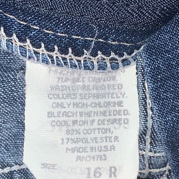 VTG Denim Riders Girls 16 Lot of 2 High Rise Cargo Shorts Tan Blue Cotton USA - Picture 6 of 8